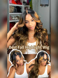 Petaluxe [With Drawstring] 7x5 Bye Bye Knots? Wig Glueless Lace Balayage Highlight Body Wave Curtain Bangs Wig