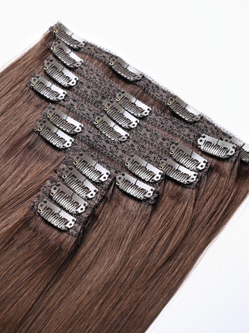 Dark Brown Human Hair Clip In Extension
