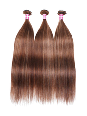 Blonde Highlight Piano Color Silky Straight Hair 3 Bundles Deal