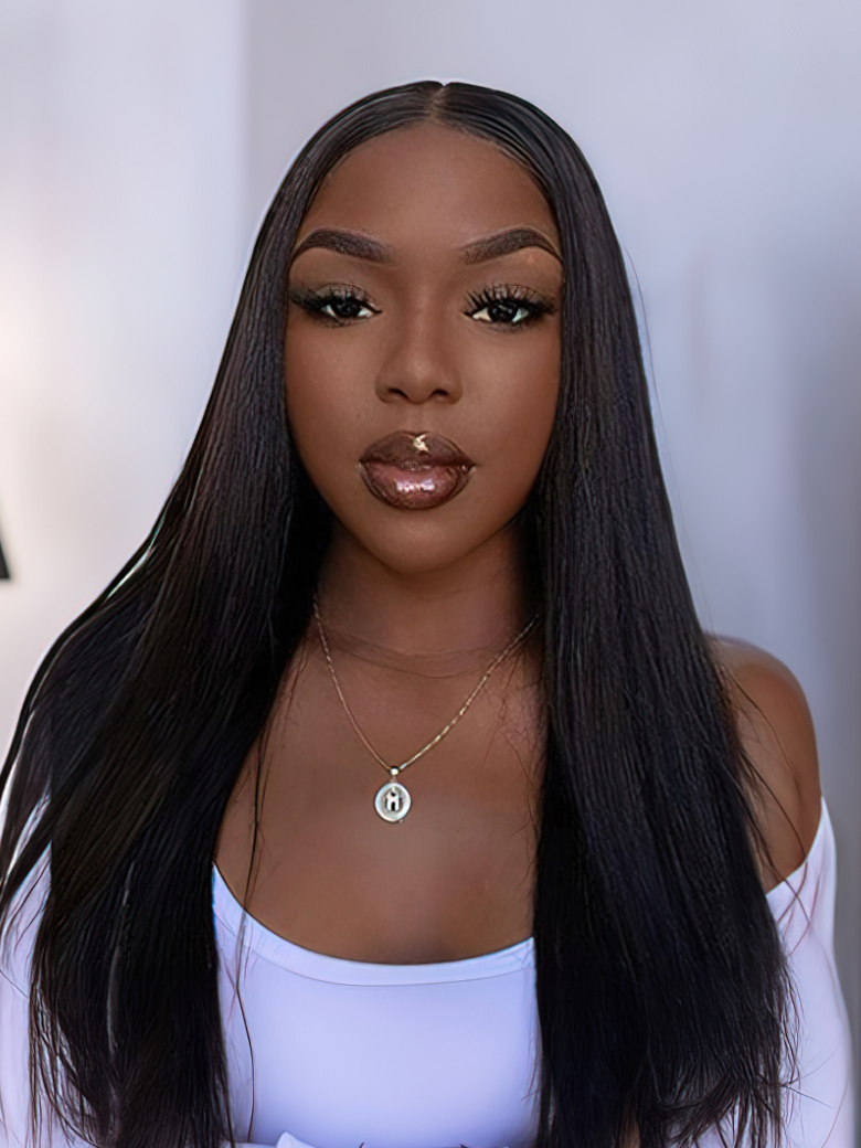 5x5 HD Invisible Lace Closure With 3Pcs Straight Human Hair Bundles