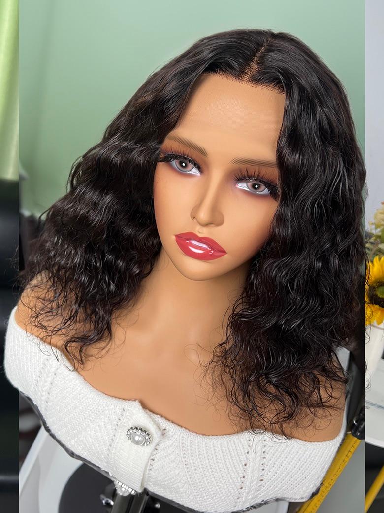 Bob Lace Wigs With Natural Black And Loose Body Wave Hair
