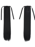Petaluxe Natural Black Straight Clip-In Ponytail Extension