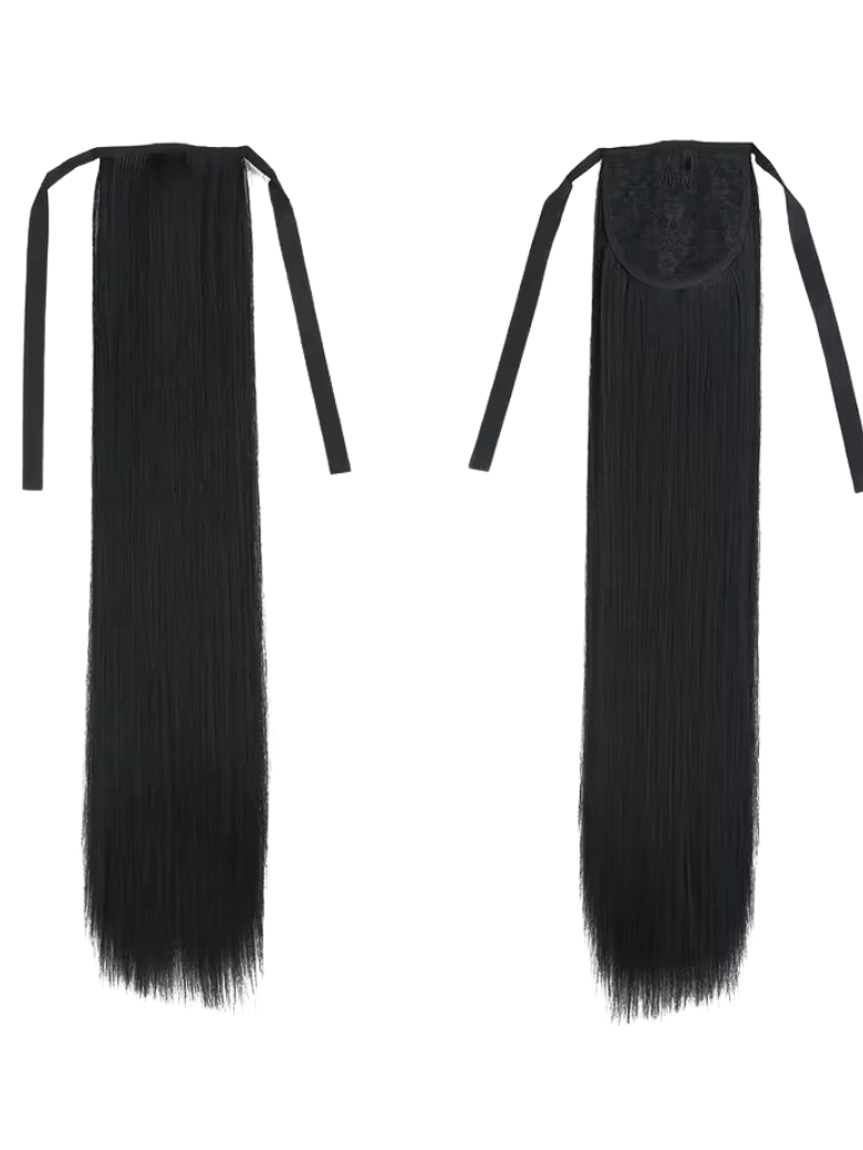 Natural Black Straight Clip-In Ponytail Extension