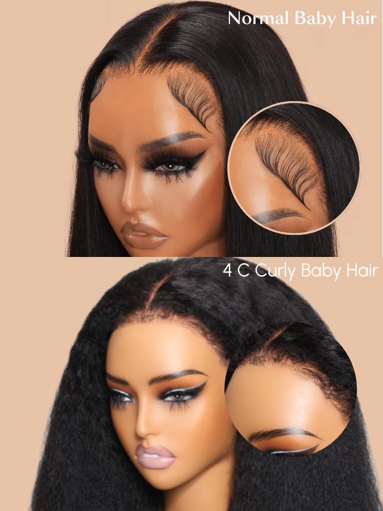 7x5 Bye-Bye Knots Wig 150% Density & 5x5 HD Lace 180% Density Bouncy Jerry Curly Wig With Bleached Invisible Knots