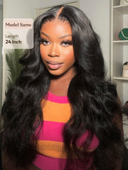 13x6 Invisible Lace & 13x4 Pre-Everything? Lace Frontal Body Wave Black Wig With Invisi Drawstring