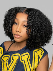 [FB] 7x5 Bye-Bye Slip & 13x4 Pre-Everything Curly Texture Premium Hair Drawstring Wig With Finger Coil Ends