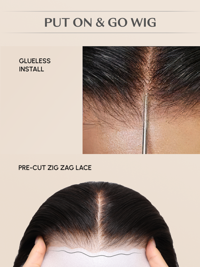 5x5 HD Pre Cut Lace 0 Skill Needed Put On And Go Glueless Body Wave 150% Density
