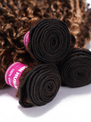 Blonde Highlight Piano Color 4 Bundles Of Curly Weave Hair Deal