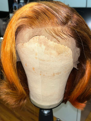 Pumpkin Spice 13x4 Lace Front Flip Bob Wig Side Part