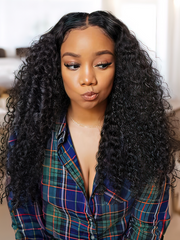 180% Density Jerry Curly Lace Front Wigs Human Hair Pre Plucked 13x6 Curly Lace Frontal Wig with Baby Hair Natural Hair Wigs