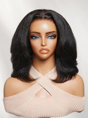 EasiContour? V Part Bouncy Blowout Kinky Straight V Part Bob Glueless Wig