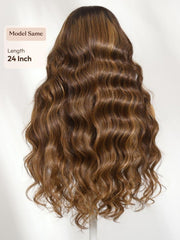 7x5 Bye Bye Slip? Lace Cowboy Copper Body Wave Wig with Invisi Drawstring