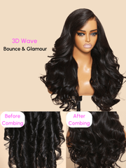 [FB] 13x4 Pre-Everything™& 7x5 ByeBye Knots™ Pre-Cut Transparent Lace Front 3D Body Wave Wig Real Ear To Ear Wig