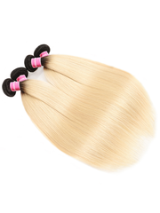 Hair 1B/613 Honey Blonde Straight Virgin Human Hair 4 Bundles Ombre
