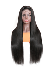 Natural Color 13x6 Straight Lace Front Wigs Human Hair 150% Density Brazilian Human Hair Wig with Baby Hair Pre Plucked Natural Hairline Wigs