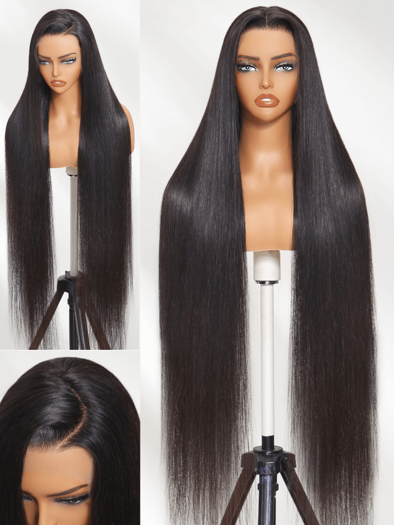 40 Inch 13x4 HD Lace Bussdown Straight Hair Undetectable BlendAway HD Lace Wigs Glueless Lace Front Human Hair Wigs