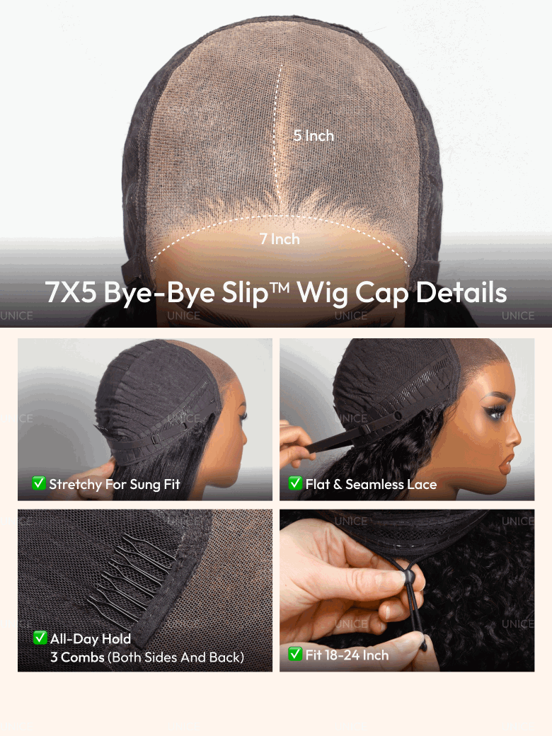 7x5 Bye Bye Slip? Lace Brown With Blonde Piano Highlights Blowout Bob Wig with Dark Roots