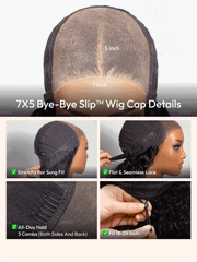 7x5 Bye-Bye Knots? Wig Glueless Lace Sunset Curls for Reddish Brown Drawstring Wig With Bleached Knots
