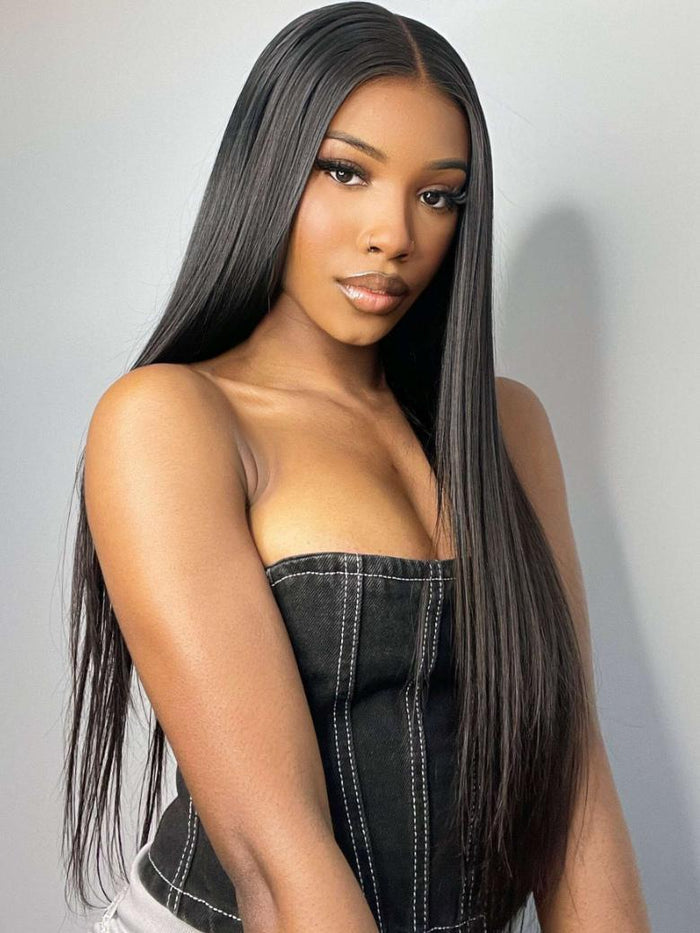 Petaluxe [BOGO FREE] 4x4 Lace Part Pre-plucked 150% Density Straight Hair Wig