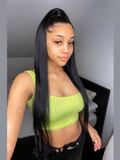 Petaluxe Straight Black Half Wig With Versatile Style And Easy Install