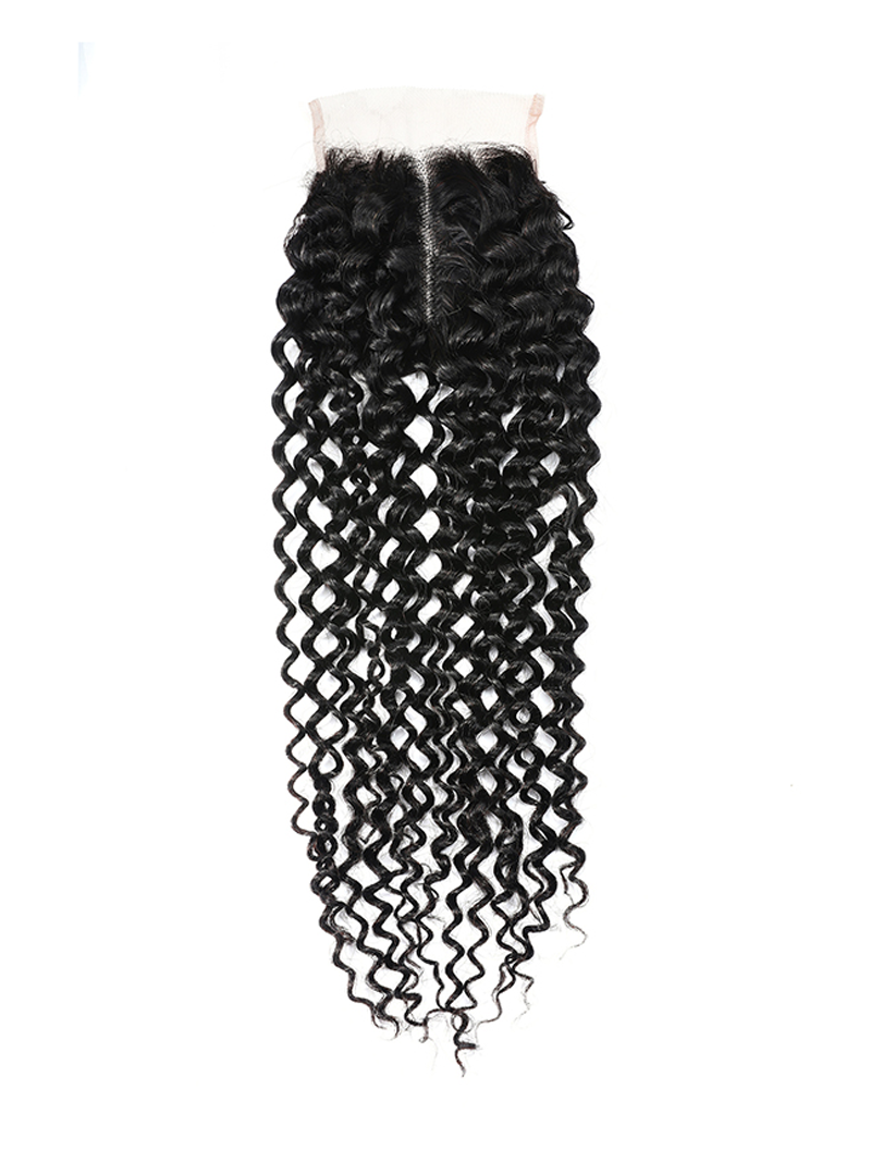 Hair Curly Human Hair 3 Bundles With T Part Lace Closure Virgin Hair Curly Bundles With Closure Full Head Natural Black
