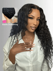 Bouncy Water Wave 7x5 Bye-Bye Knots Wig 7x5 Pre Cut Lace Flexible Cap Size Drawstring Wig