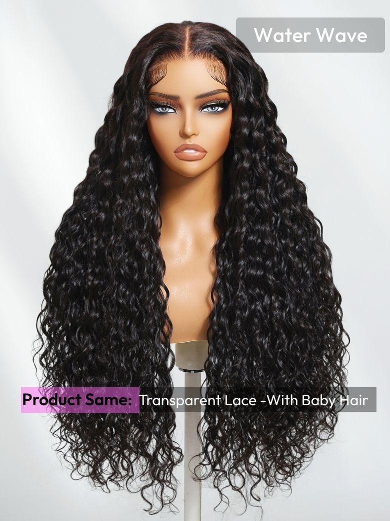 13x4 Pre Everything? Pre-Cut Lace Front Water Curly Wig & Water Wave Drawstring Wig With Baby Hair