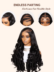13x4 Lace Frontal Black Deep Wave Pre-Everything Wig