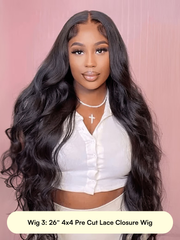 All Wigs 70% OFF : 7x5 Bye Bye Slip Wig | Full Lace Wig | 4x4 Pre Cut Lace Closure Wig