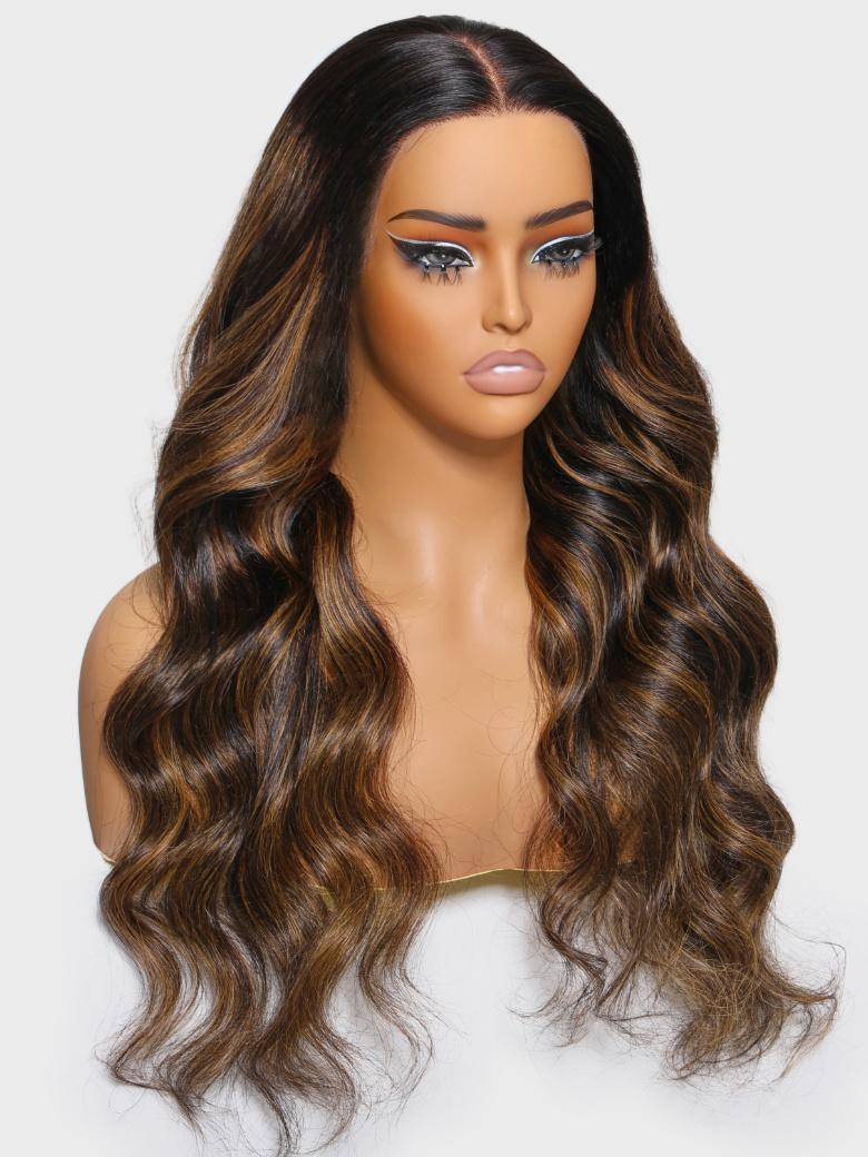 13x4 Lace Frontal Balayage Highlights Body Wave Pre-Everything Wig