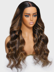 13x4 Lace Frontal Balayage Highlights Body Wave Pre-Everything Wig
