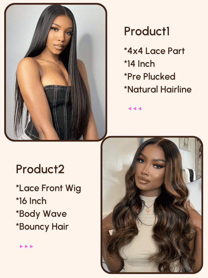 Petaluxe 2 Wigs $139 for 4x4 Lace Part Wig and 16" Lace Front Wig