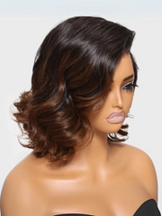 13x4 Lace Frontal & 7x5 Byebye Knots Chestnut Brown Ombre Spiral Curls Pre Everything Wig