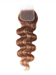 Honey Blonde Piano Highlighted Body Wave 3Pcs Bundles With Closure Deal