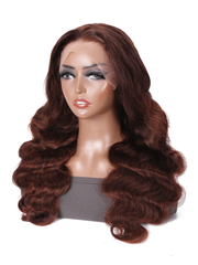 [20inch=$22.25 by installments] 13x5x0.5 T Part Lace Reddish Brown Body Wave 150% Density