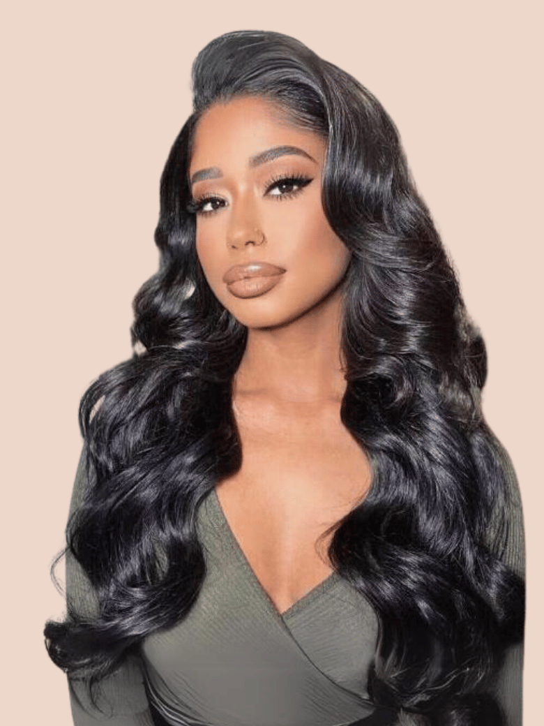 Super Natural Body Wave 13x4 HD Glueless Lace Front Wigs Human Hair 200% Density