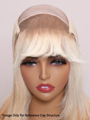 NOA-12" MONO & SWISS LACE STRAIGHT HUMAN HAIR WIG