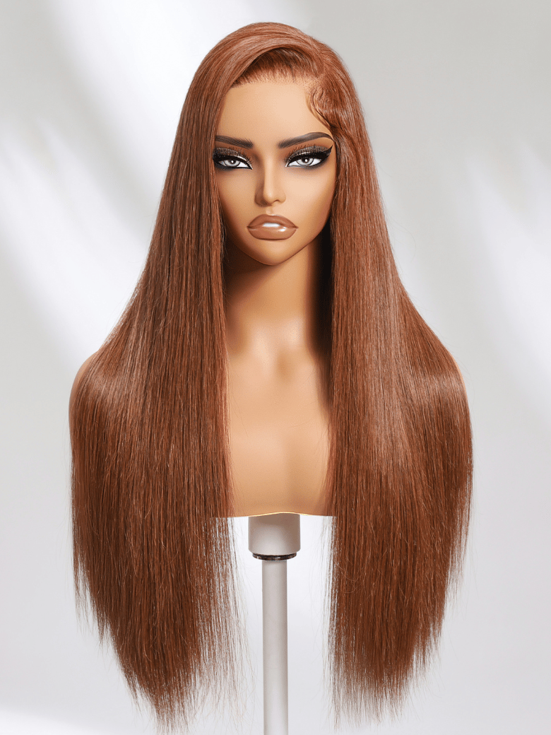 13x4 Pre-Everything Lace Frontal Cowboy Copper Straight Wig