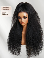 Bye-Bye Knots? 7x5 Lace Body Curls Wig with Feathered Layers & Invisi Drawstring 180% Density
