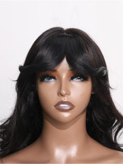 0.5x2.5 Clip-In Human Hair Curtain Bangs Double Clip