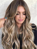 Petaluxe 20 Inch Light Brown Hair with Blonde Highlights Layered Hairstyle