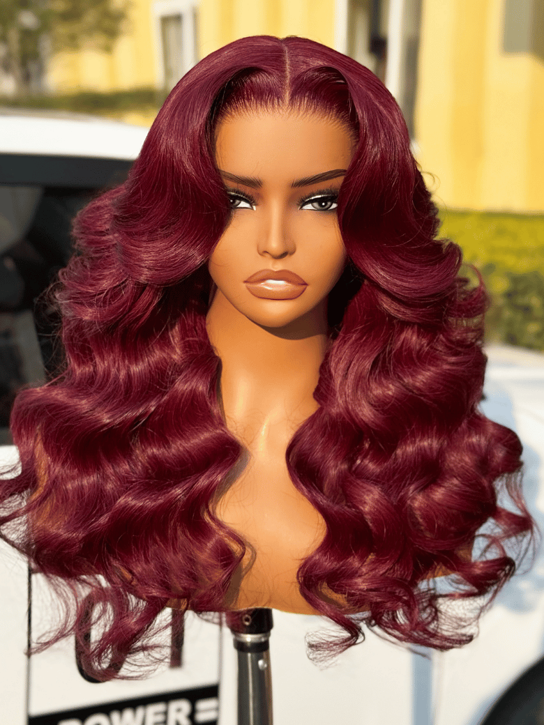 13x4 Lace Frontal Burgundy Loose Wave Pre-Everything Wig