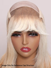 SAMANTHA-14" MONO & SWISS LACE BODY WAVE HUMAN HAIR WIG