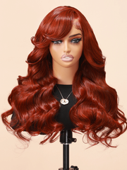 [Limited Offer] 13x4 Pre-Everything Wig Reddish Brown Pre-Cut Lace Frontal Body Wave Wig