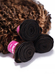 Trending Curly Hair TL412# Color 3 Pieces Human Hair Weave On Sale