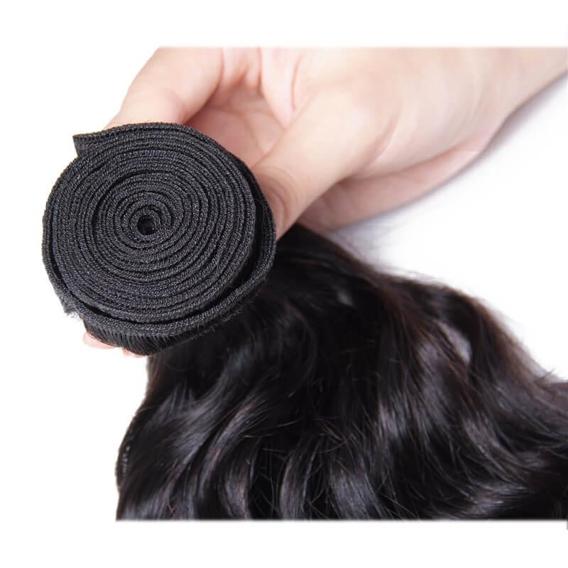Indian Natural Wave Human Hair 4 Bundles For Sale With Closure Kysiss Series