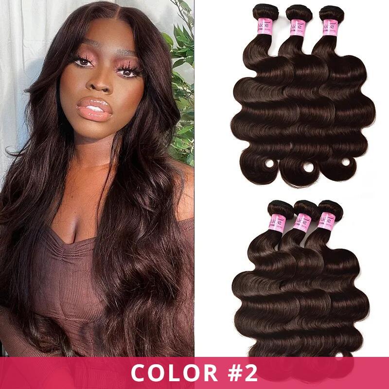 Whatsapp Special Offer 3 Pcs/pack Body Wave Bundles Natural Black color/ Color #2/ Color #99J