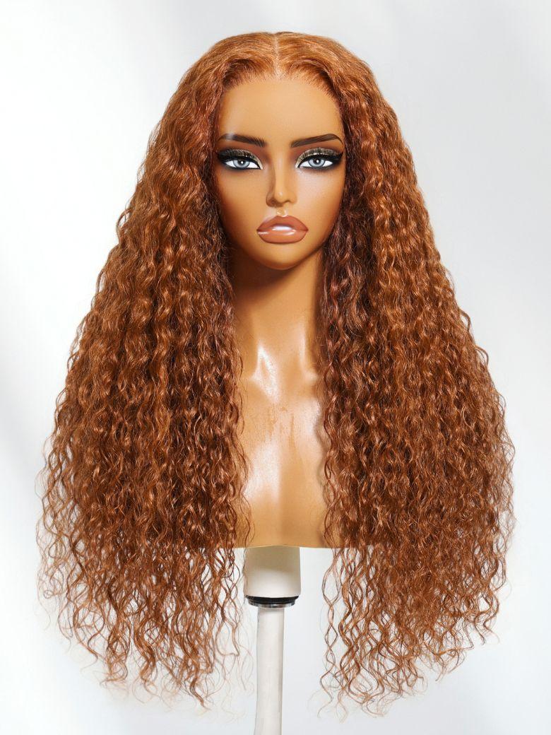 Pumpkin Spice 13x4 Pre-Everything? Lace Frontal Side Part Loose Wave Drawstring Wig with Face Framing Layers