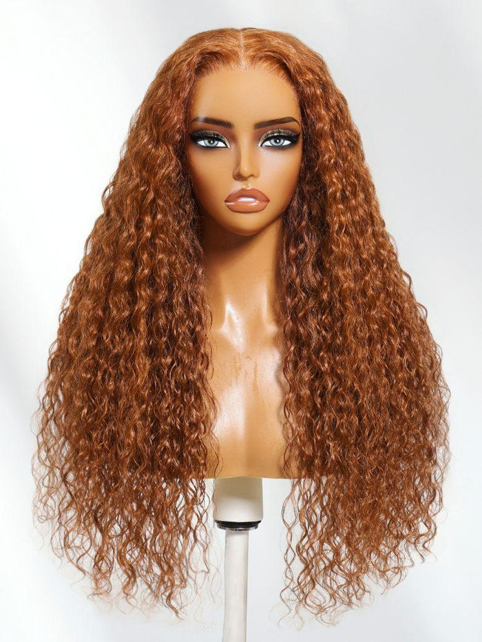 [Limited Quantity] Petaluxe Pumpkin Spice 13x4 Pre-Everything? Lace Frontal Side Part Loose Wave Drawstring Wig with Face Framing Layers