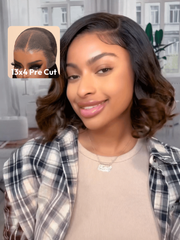 13x4 Lace Front Chestnut Brown Ombre Spiral Curls Pre Everything Wig